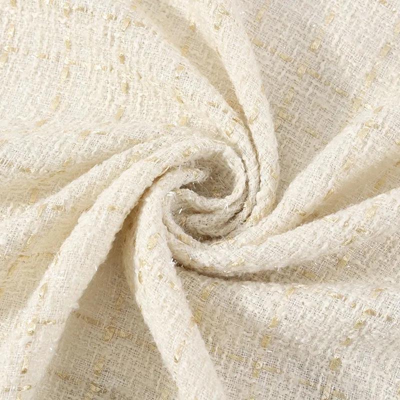 100x148cm Gewebter Tweedstoff DIY Mantel Kleidung Kleid Handgenäht Winter Herbst Stoff Nähmaterial Pailletten Tweedstoff