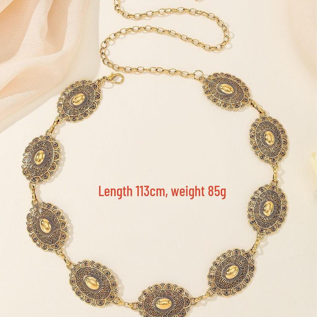 Böhmischer Ethno High-End Metall Taillenkettengürtel für Damen - Retro, vielseitiges Modeaccessoire