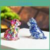 Resin Crystal Dogs Snow Shih Tzu And Golden Retriever Home Decor Gift For Animal Lovers