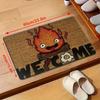 VIKAMA Cute Cartoon Firelight Small Flames Floor Mat, Soft Short Fiber Entrance Floor Mat, Bathroom Carpet, Home Decoration