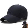 Fashion Men's Plain Baseball Cap For Outdoor Sports Top Round Crown Curved Brim Polyester Breathable Mesh Sun Protection Hats