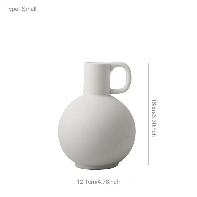 

Nordic simple ins ceramic vase ornaments Modern light luxury home decoration Plant vase Advanced wabi sabi style handicraft