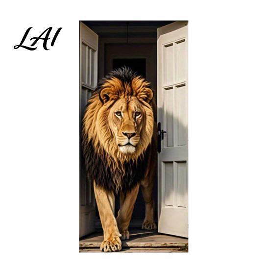 Playful Animal Trash Can Cover Cartoon Sticker Colorful Self-Adhesive PVC Decal Waterproof Cute Decorative Face Decals Cat Dog Sticker for