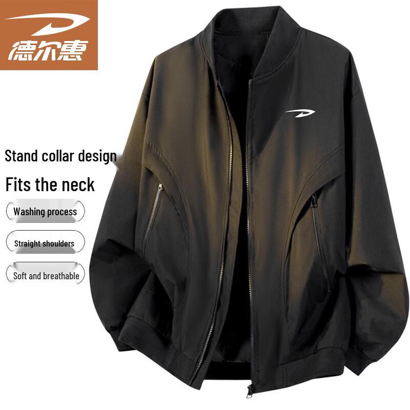 

Delhui Men s Stand-Collar Casual Jacket 3XL