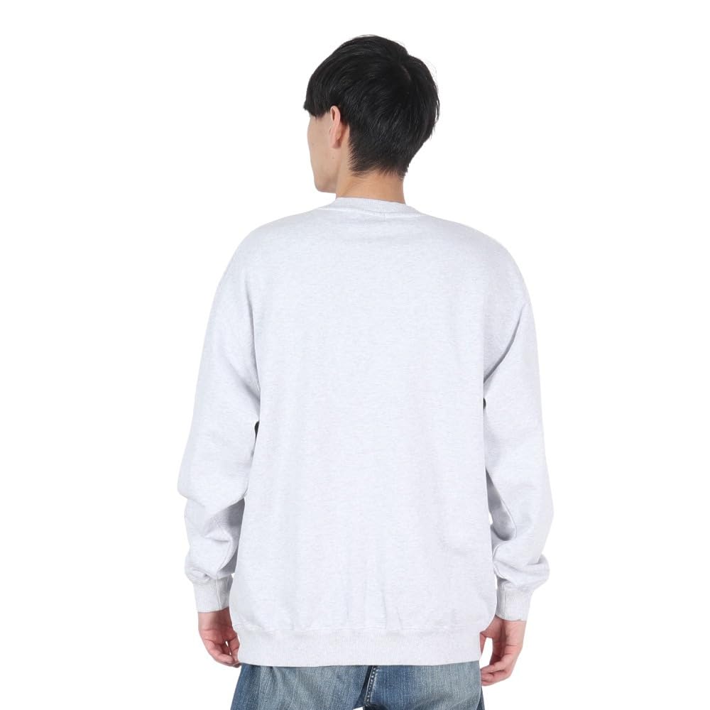 [Extra Large] Men's Standard Logo Crewneck Sweatshirt, Ash