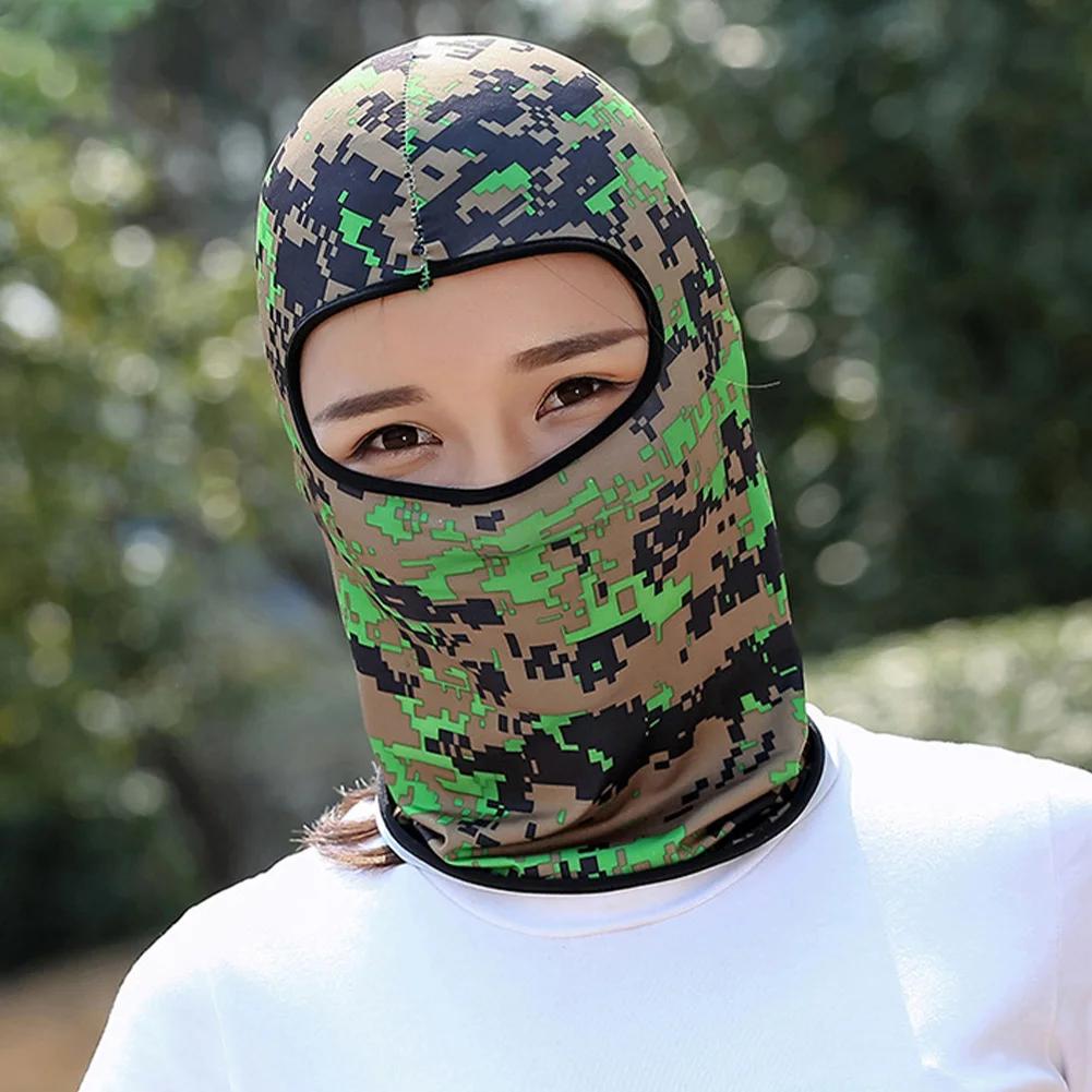 Motorcycle Balaclava Summer Ice Silk Face Mask Moto Breathable Headwear Quick Drying Face Masks Neck Lycra Fleece Skull Mask