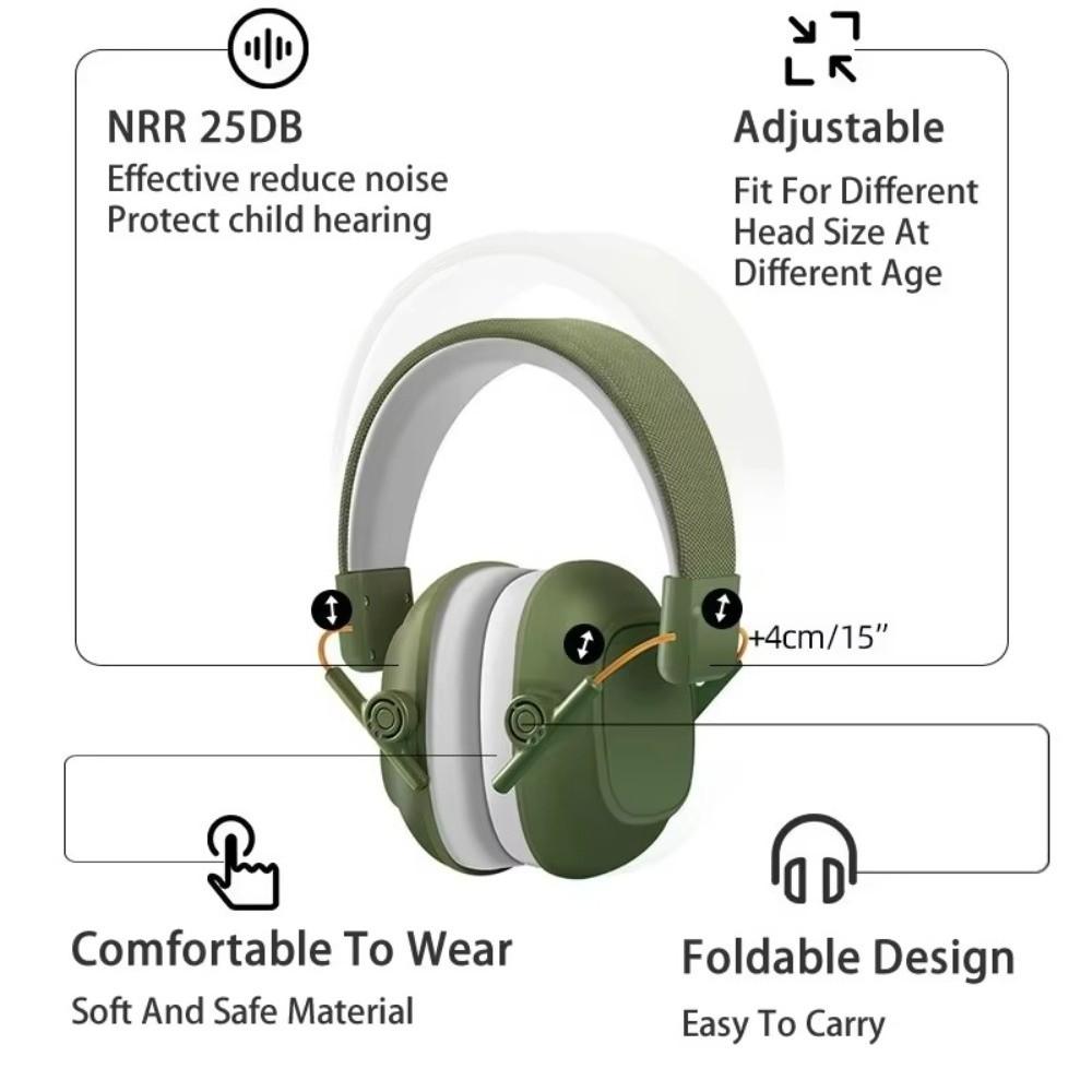Anti Noise Baby Earmuffs Adjustable Hearing Protection Noise Reduction Ear Protector Noise Cancelling Ear Protection Earmuffs