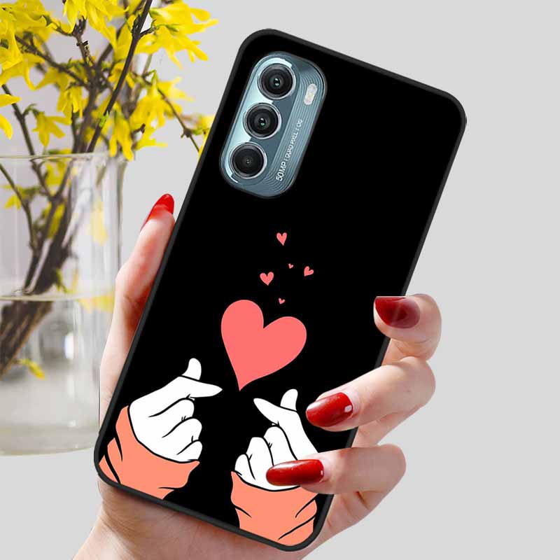 Fashion Lovely Cute Black TPU Silicone Phone Cover for Motorola Moto G Stylus 4G 5G 2022 Protect Soft Bumper Shells Coque Capa