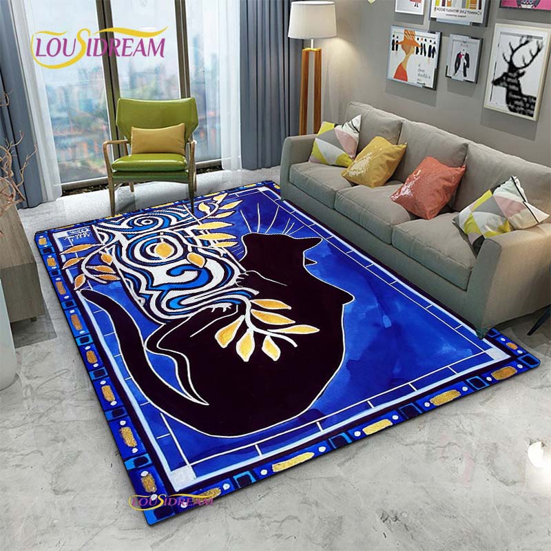Ancient Egyptian Abstract Carpet for Living Room Bedroom Rug Kitchen Door Kids Unslip Floor Mats Photography Props Alfombra Rug