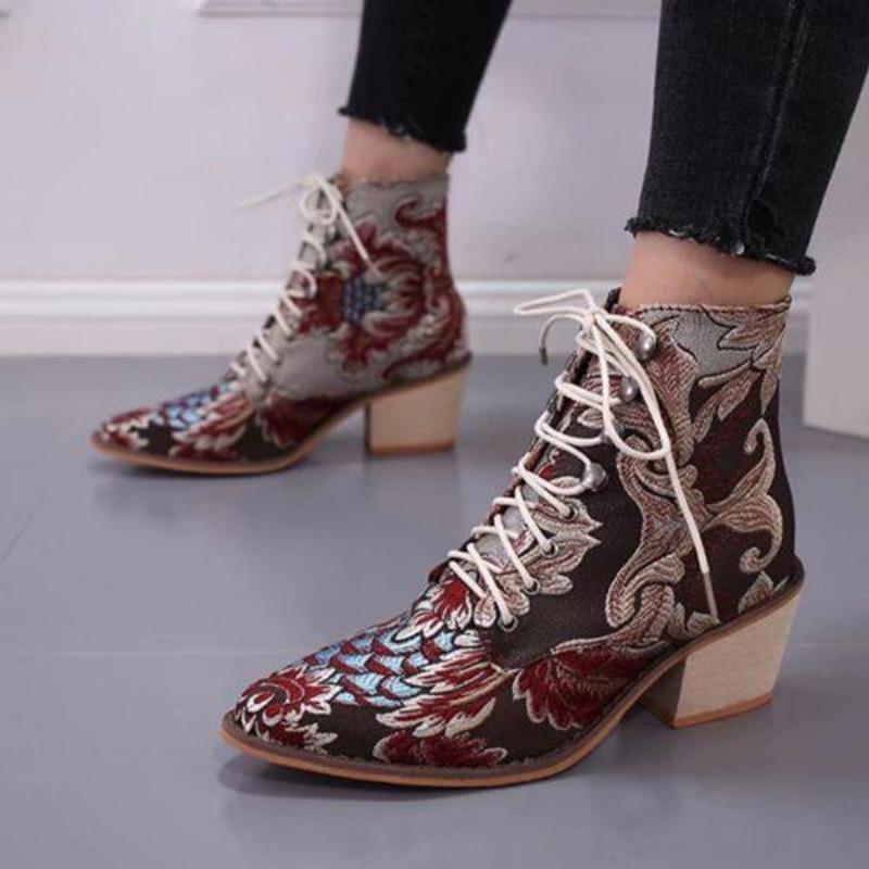 polyurethane Ankle Boots for Women High Heel Boots Sexy Pointed Toe Winter Fashion Shoes Woman Botas