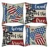 New Independence Day Cushion Pillow Cover Nordic Linen Pillow Cover