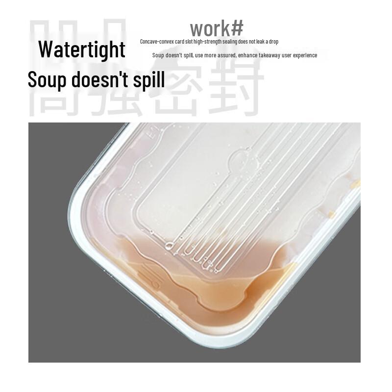 Fang Jia Jie 900ml Rectangular Disposable Takeaway Meal Box