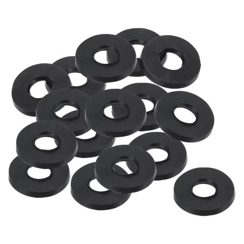 PATIKIL M8 Rubber Flat Washers, 16-Pack, 8mm Inner Diameter, 21mm Outer Diameter, 2mm Thick, Sealing Spacer Gasket Ring for Faucet Pipe Water Hose Fas