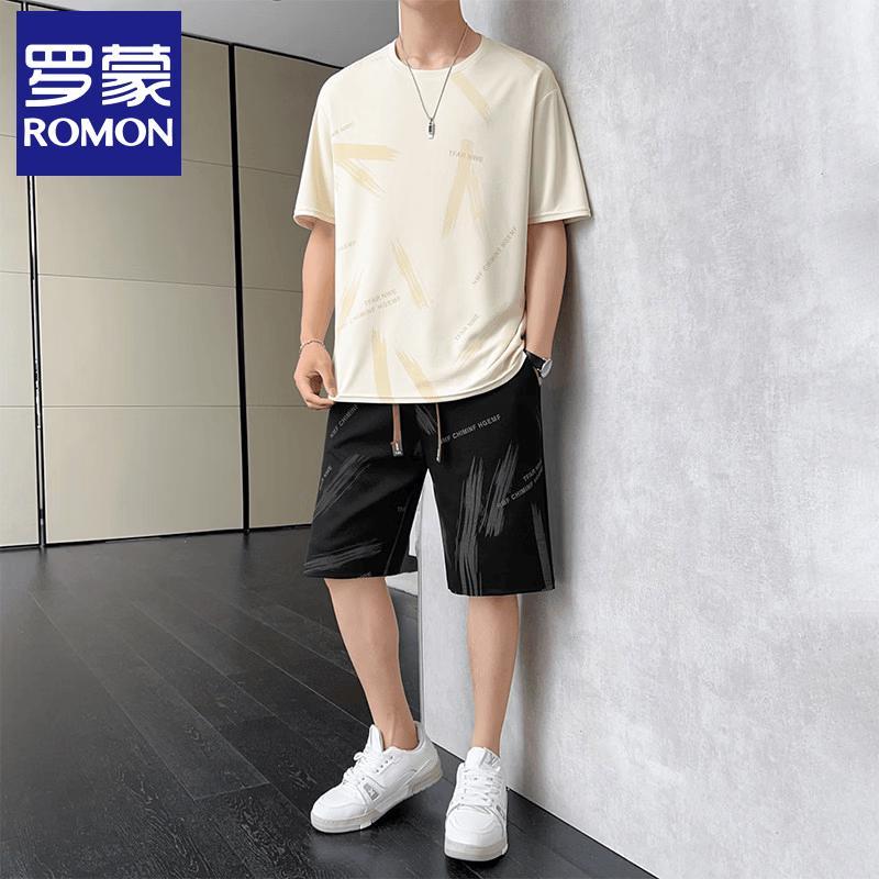 Luomeng Men s Ice Silk Casual Sports Set 4XL