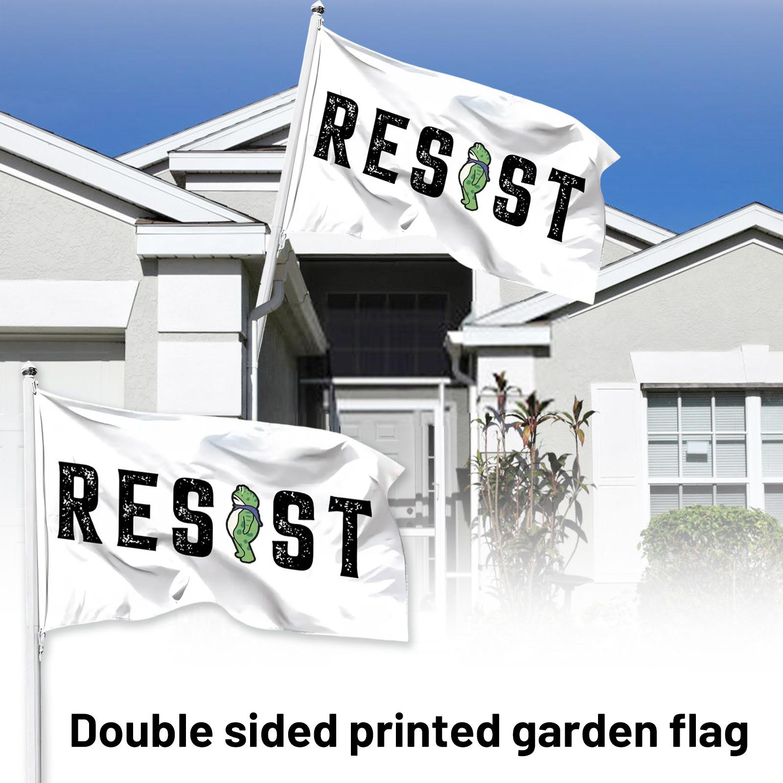 

Portland Frogs Protest Freedoms Flag – Resist Frogs Symbols Garden Banner For Activism & Expression (Double-Sided, Outdoor Use) One Size