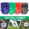 Golf Ball Alignment Tool Line Marker Spring Design Compact Size Marking Portable Double-Sided Putting Accessory Lover Gift