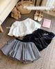 Korean Style Women's 2025 Summer High-Waist Slimming Midi Puff Skirt with Anti-Exposure Shorts