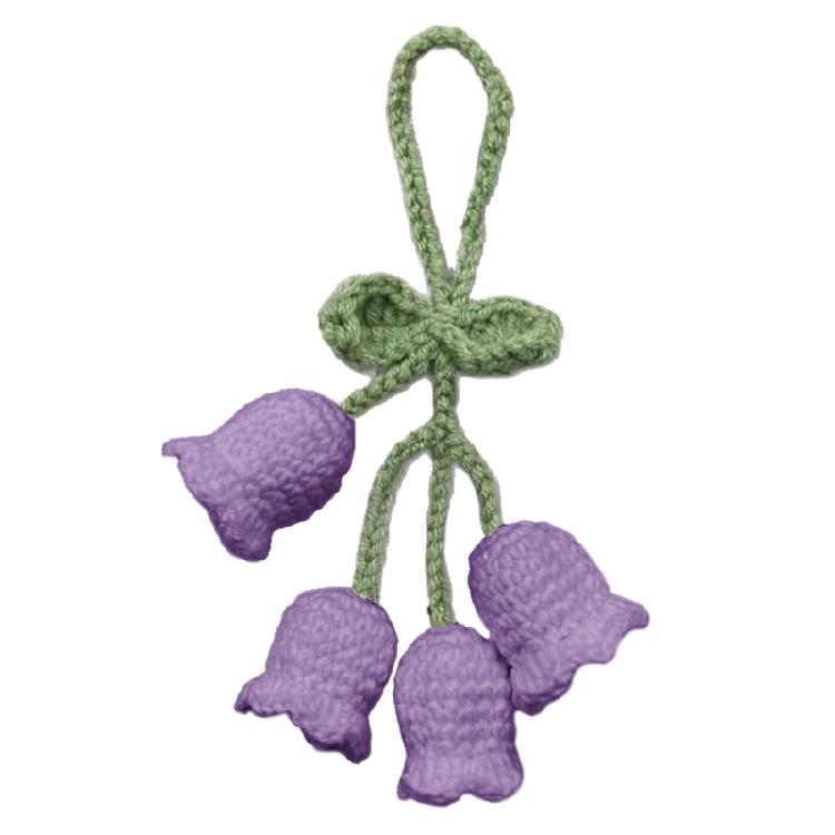 

Handmade Knitting Convallaria Majalis Keychain Pendant Home Decorations Gift 1 фиолетовый