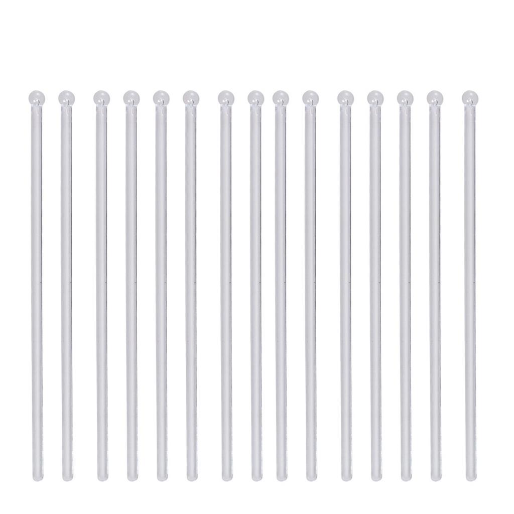 100 Stück Transparent Cocktail Drink Bar Muddler Runder Kopf Kunststoff Rührstäbe Löffel Rührstab Swizzle Stick