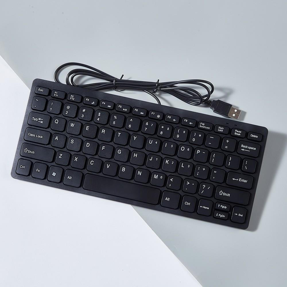 87 Key Chocolate Mini Keyboard Neutral K1000 Laptop Keyboard USB Cable Multimedia Keyboard Light Thin Silence Waterproof