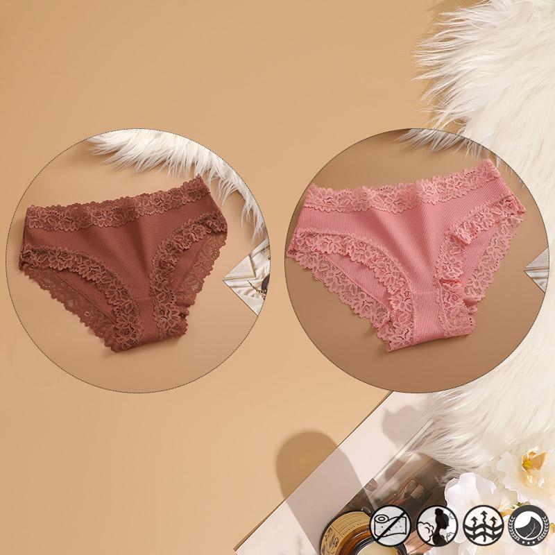 2 Teile/satz Baumwolle Unterwäsche Für Frauen Sexy Spitze Gerippt Floral Thongs Weibliche Atmungsaktive Feste T-back Bikini S-XL Sexy spitze Höschen