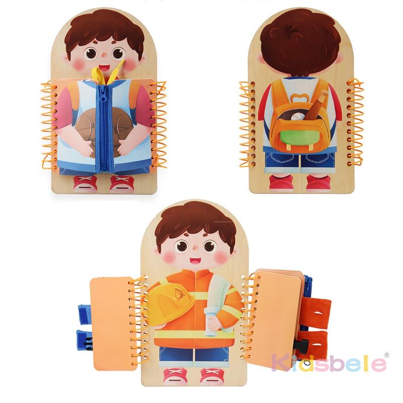 Tablica sensoryczna dla dzieci Wczesna edukacyjna z klamrą do ubrań, zamkiem błyskawicznym, krawatem, Ciche książeczki, Zabawka sensoryczna, Ćwiczenie ubierania