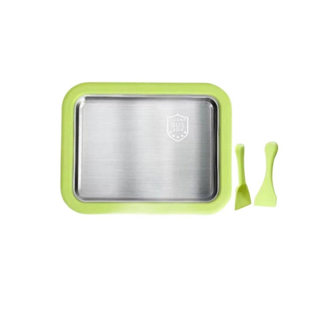 Mit Schaufel Gefrierjoghurtbereiter Rechteckige Kalte Joghurtplatte Tragbarer Eisrollenbereiter Kinder