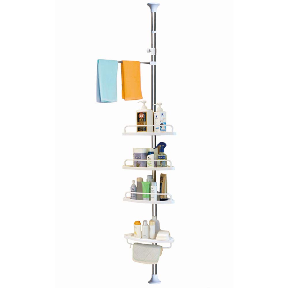 

HRS Стеллаж для хранения в ванной Угловая полка Раздвижная полка для ванной Высота Стеллаж для шампуней в ванной Комнатная полка для хранения Угловая полка Размещение полотенец и шампуней