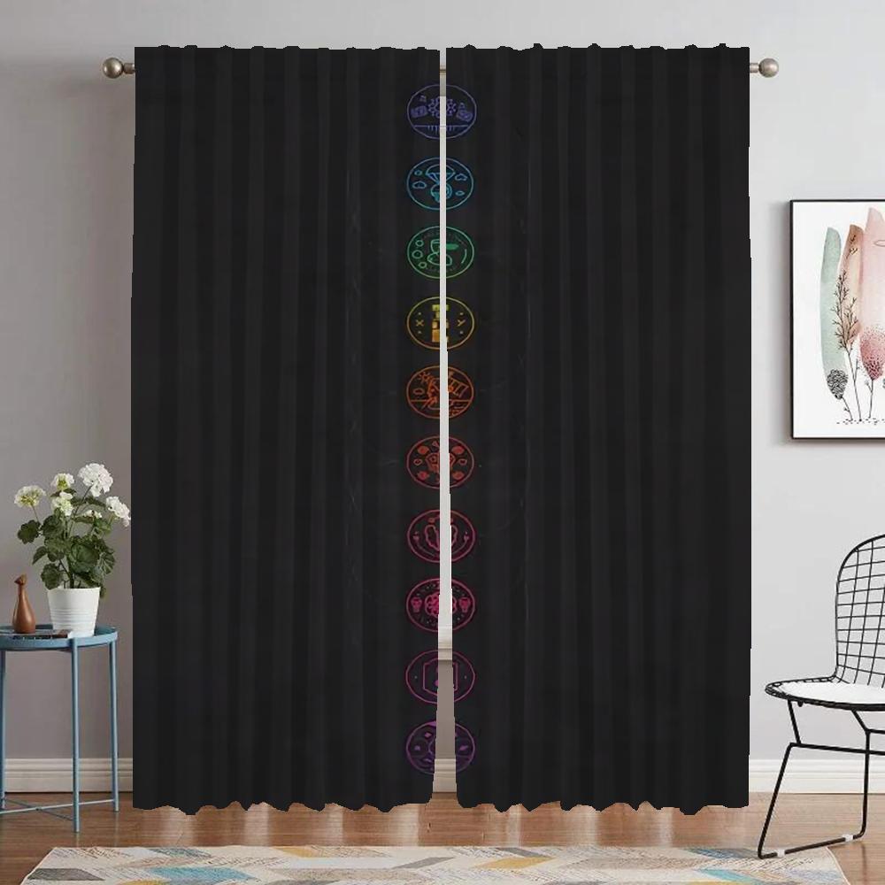 Coldplay Tulle for Bedroom Home Interior Curtains for Camera Curtains Child Room Partition Blackout Curtain Halloween Decoration