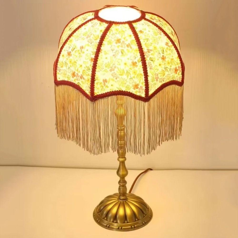 Vintage Style Fabric Lampshade European-style 20CM 25CM 30CM Retro Lampshade Floor Lamp