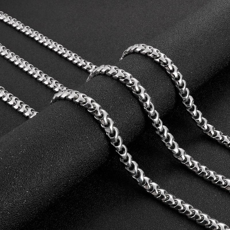 9MM Wide Curb Chain Man Necklace Polished Stainless Steel 50/60/70CM Long Men's Keel Chains Necklaces Choker Wholesale Items
