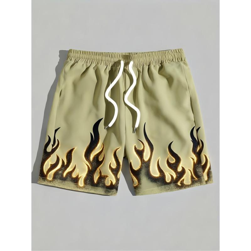 Ink Wash 3D Gradient Print Men's Shorts Summer Hawaiian Beach Casual Loose Sports Quick-Drying Swim Trunks