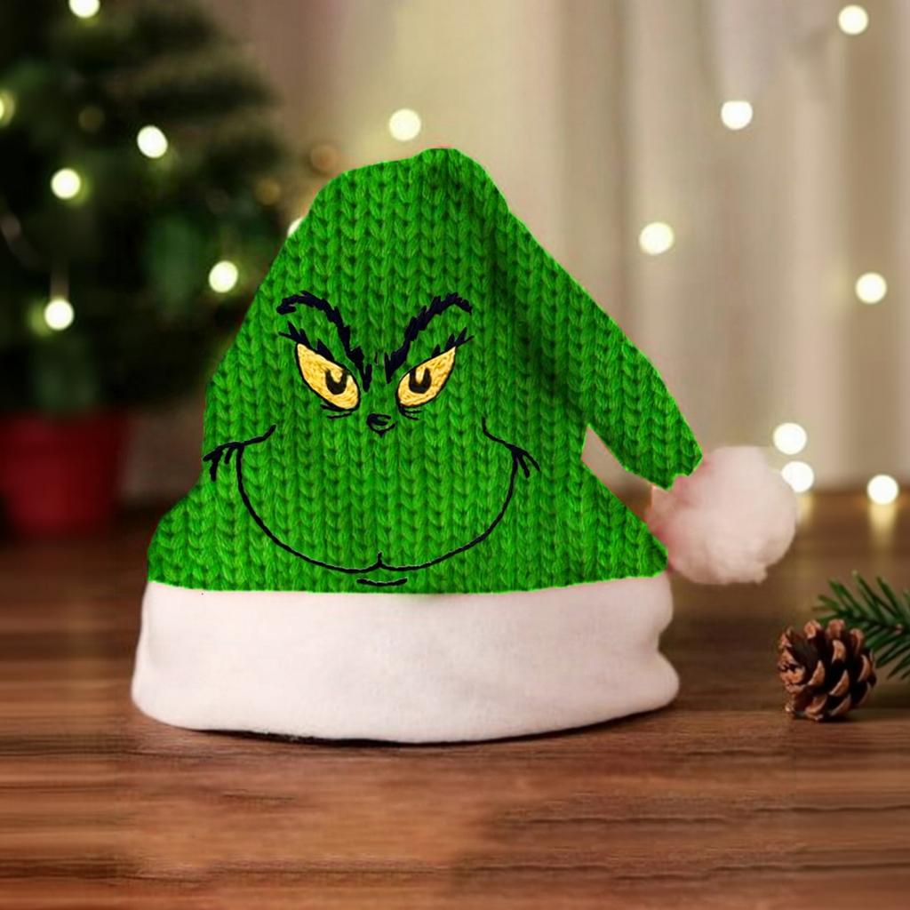 Unisex Plush Christmas Hat with for Holiday Parties and Winter Festivities
