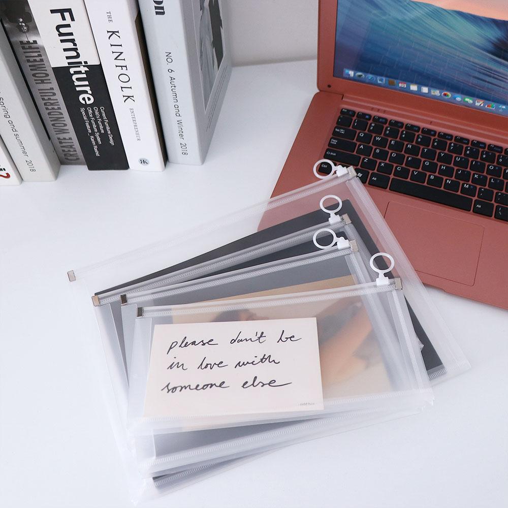 Zipper Pouch Binder Bag Desk Storage Document Bag School Folder Office File Holder Binder Pockets