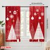 2pcs,2D Plane Printing Print Curtains Snowflakes Pine Versatile Durable Polyester (without Rod) Festive Use for Living Room,
