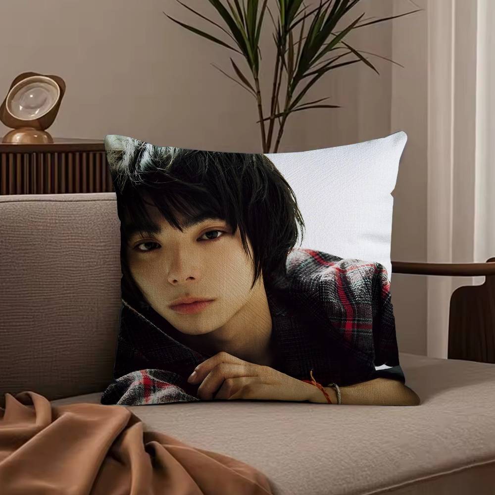 

Hot Actor N-Nijiro Murakami Pillow Case Anti-dustmite Pillowcase Invisible zipper silky short plush Sofa cushion cover 30cmx30cm