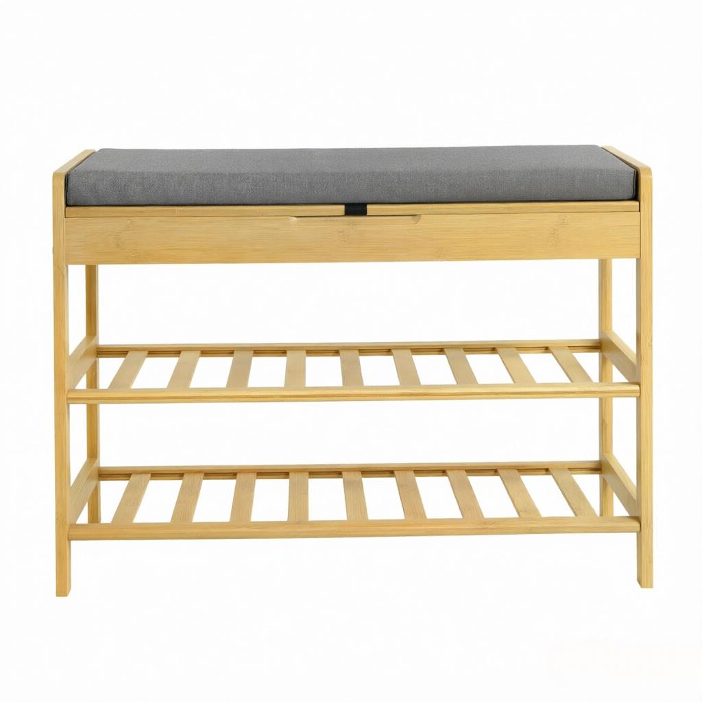 Shoe Bench with Soft Seat, Corner Storage Bench, Shoe Rack with Hidden Compartment (only with Shoe Bench)
