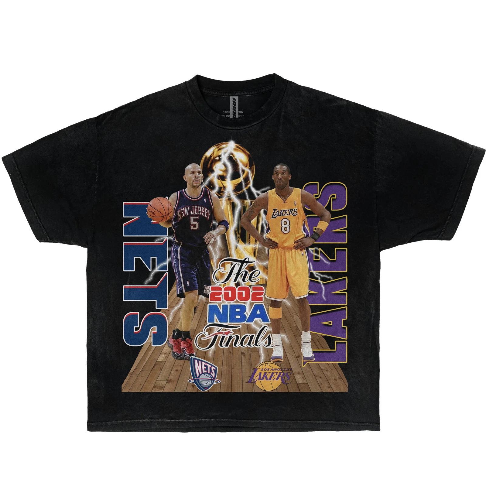 2002 Finals Nets Vs Lakers Kobe Bryant & Jason Kidd Boxy Vintage Basketball S