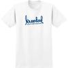 Krooked Skateboards Shirt Skript Weiß/Blau