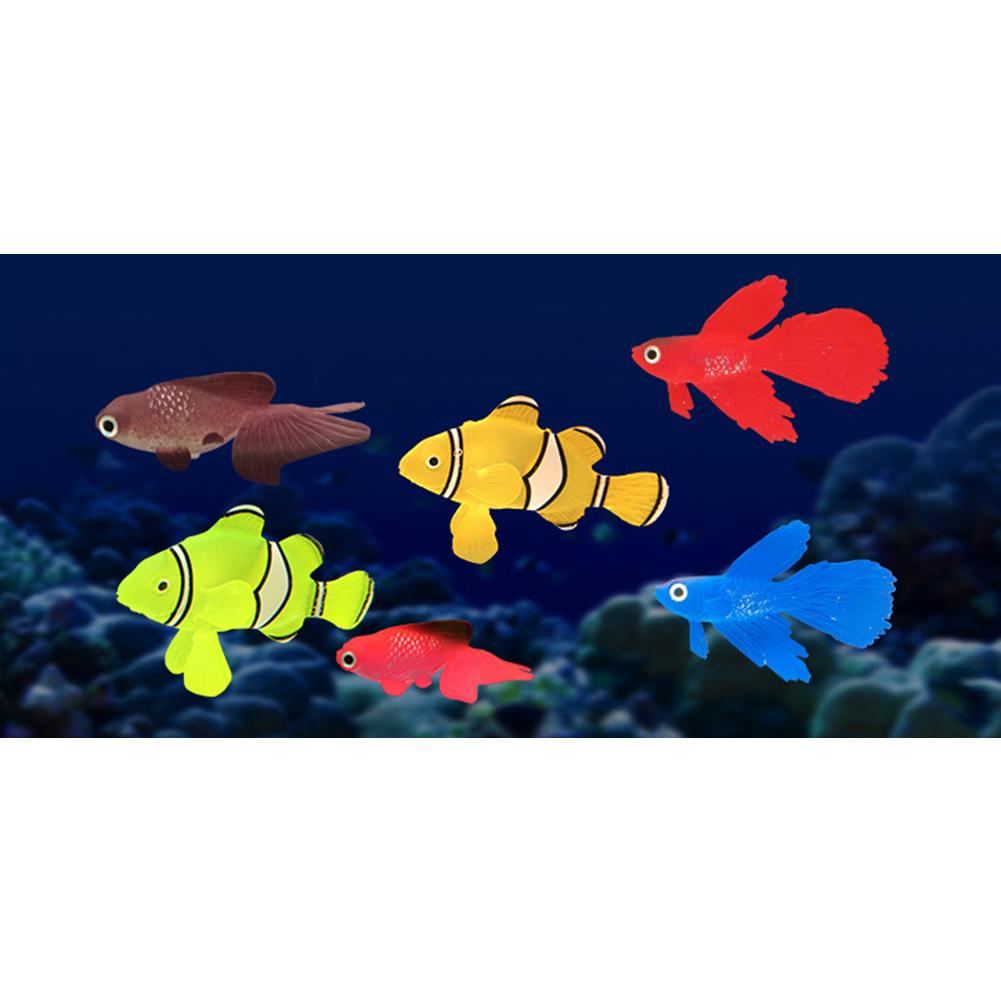 Luminous Artificial Simulation Goldfish Silicone Floating Fake Fish For Aquarium Fish Tank Decoration