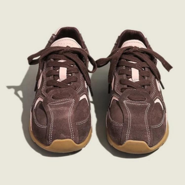 Sneakers Women's Spring New Non-slip Mesh Breathable Pearl Lace-up Lightweight Casual Shoes