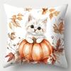 Halloween Themed Pillowcases: Pumpkins, Ghosts, Kitten, And Bat Designs! Sofa Cushion Cover Holiday Party Decoration Gift