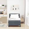 Box spring Bed with Headboard Dark Grey 80 x 200 cm Velvet
