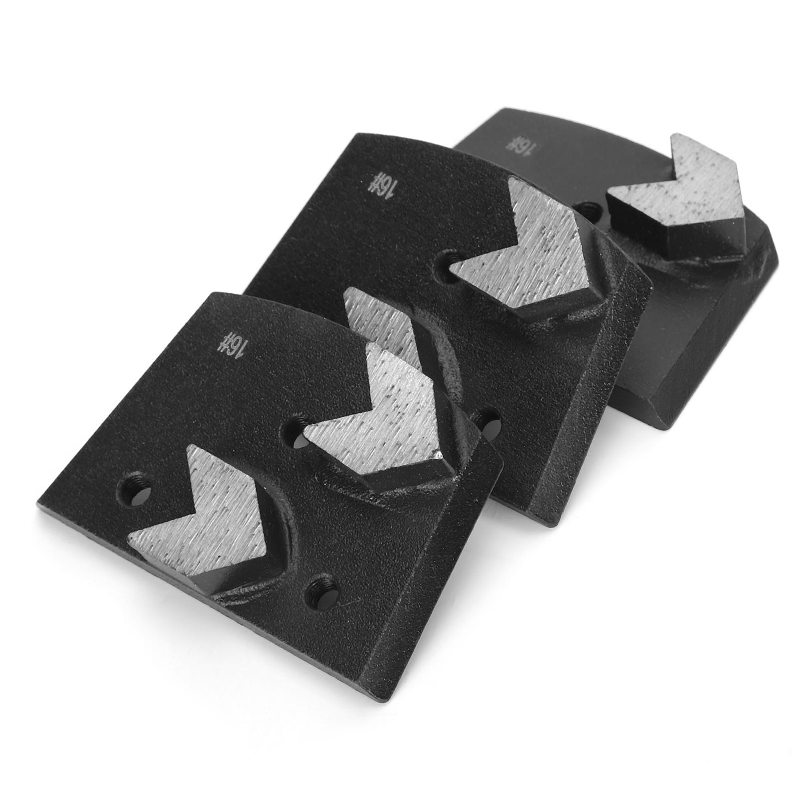 

3 шт. Алмазный шлифовальный блок Форма стрелы 2 зуба Бетонная шлифовальная накладка Аксессуары для шлифовальной машины