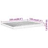VidaXL White Foam Mattress 120x220 Cm 7 Zones Hardness 20 ILD, Bed Mattress, Daybed Mattress, Foam Mattress 4016657