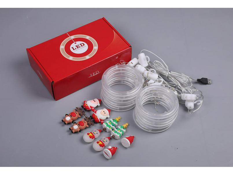 LED String Lights: Round Leather Wire, Christmas Tree Ornaments, Fairy & Icicle Lights for Festive Decor