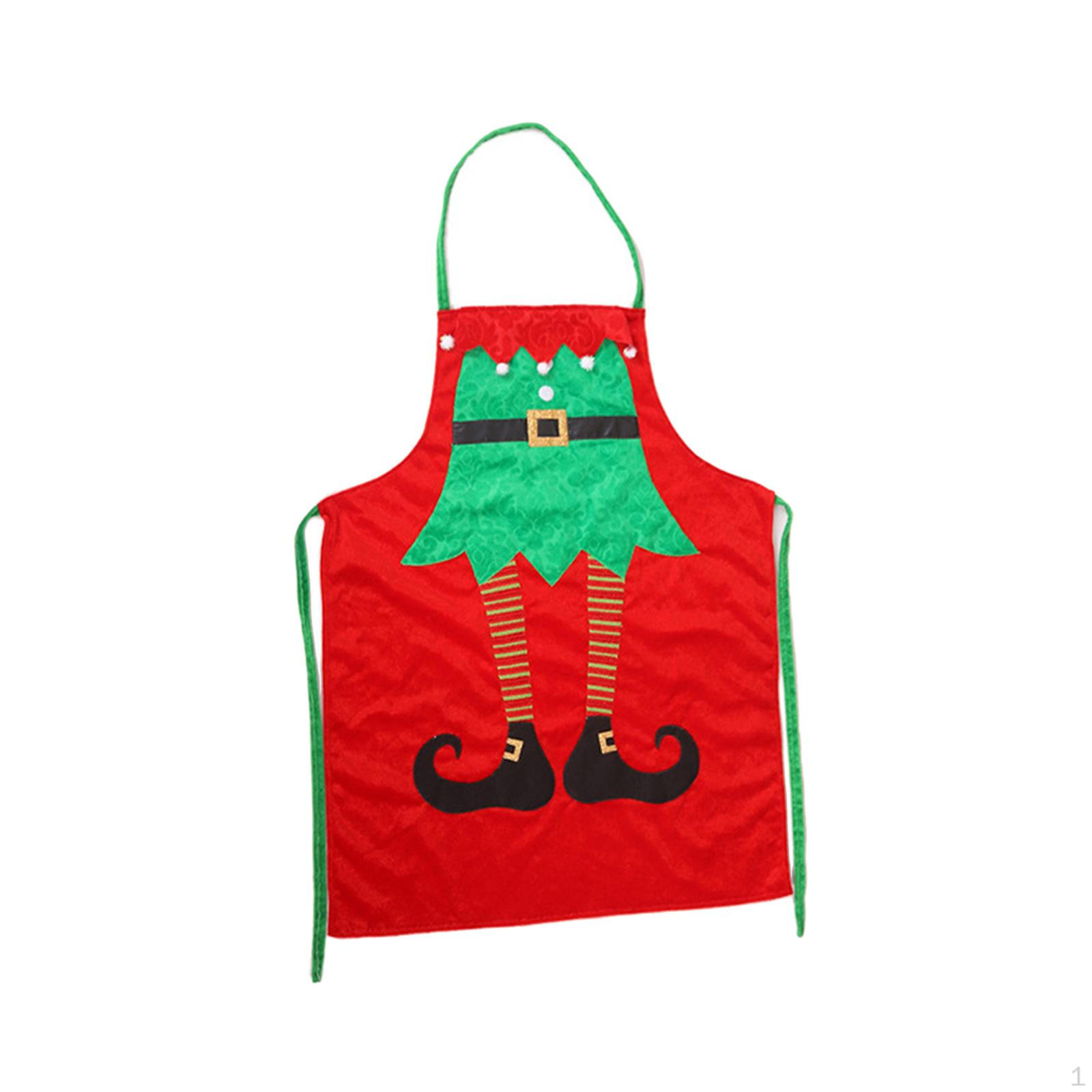 

Рождественский фартук, кухонный фартук, нагрудник, рождественские принадлежности для домашнего использования красный