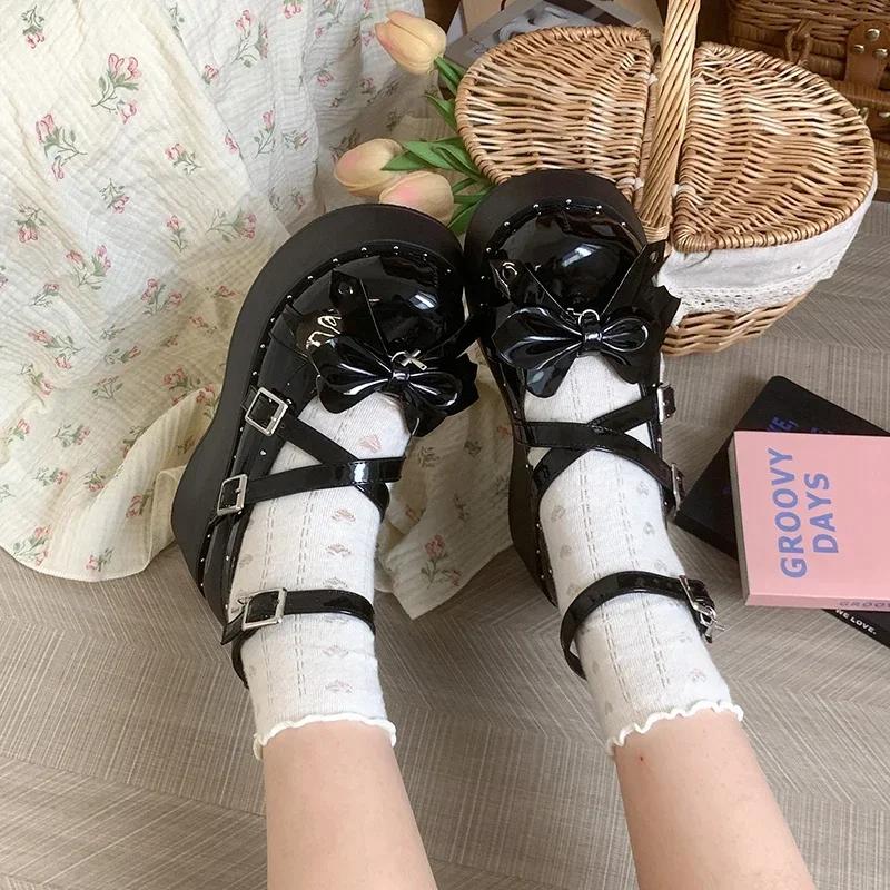 Fashion Ladies Shoes 2024 Mary Janes Women's High Heels Fashion Buckle Strap Dress Sandals Pumps Women New Butterfly-knot Heels Women