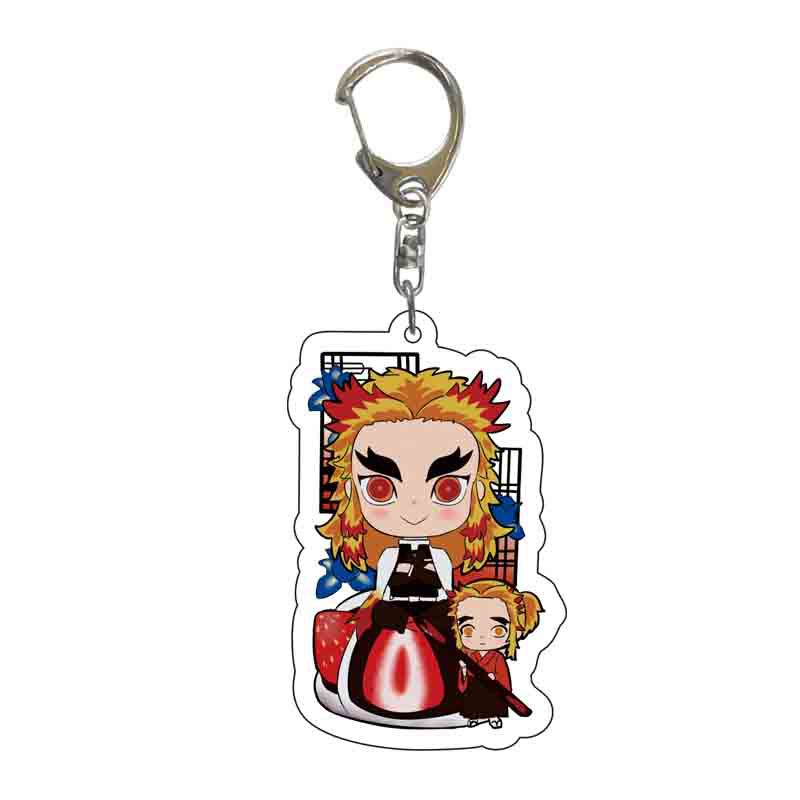 Demon Slayer Kimetsu No Yaiba Infinity Castle Acrylic Key Ring Kamado Nezuko Tokitou Muichirou Action Model Figure Toys Premium Quality