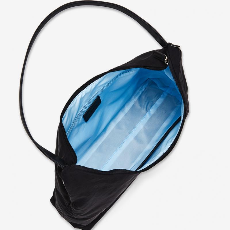 ESquire Collection Women S Aero Lightweight Nylon Shoulder Bag Black